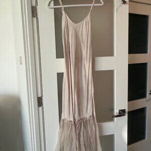 Long Slip Dresses with Organza bottom by designer, Robin Kaplan, Size S